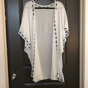 Long Navy Detail Kimono